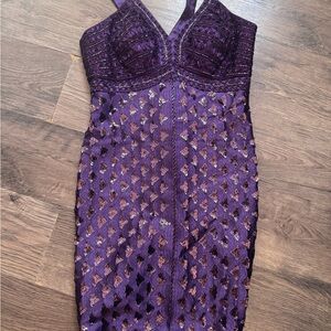 Sue Wong Deep Purple Mini Dress